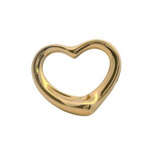 Vintage Tiffany & Co Elsa Peretti Solid 18kt Yellow Gold Open Heart Pendant